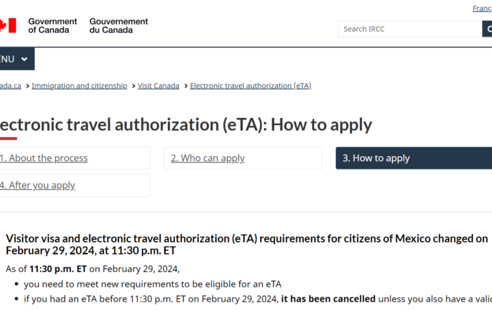 Canadian eTA Requirements
